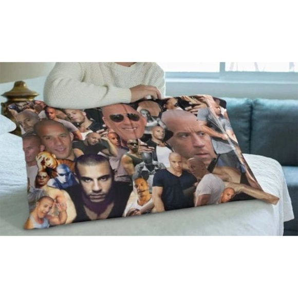 Vin Diesel Pillowcase - Vin Diesel Bedroom Pillowcase - Picture 1 of 1
